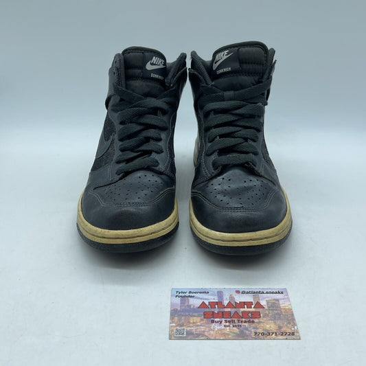 Size 6.5W - Nike Dunk 6.0 High Black Sparkle White Leather (342257-012)