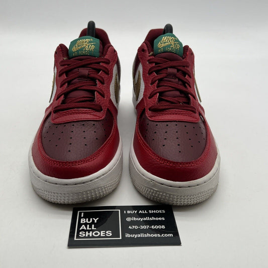 Size 6.5 -Nike Air Force 1 Team Red/Metallic Gold-Gym Red (DQ4709-600)