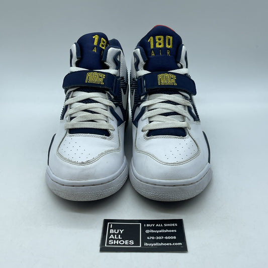 Size 9.5 - Nike Air Force 180 2012 Dream Team Blue White Suede (310095-100)