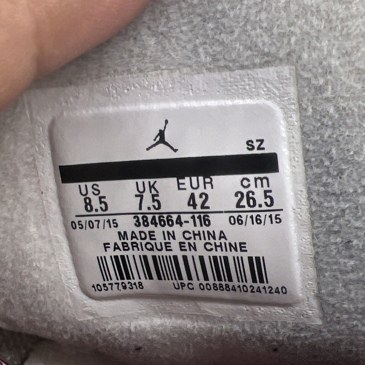 Size 8.5 - Air Jordan 6 Retro 2015 Maroon White Leather (384664-116)