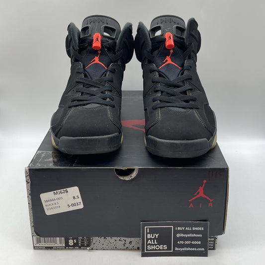 Size 8.5 - Jordan 6 Retro Mid Infrared Black Pink Suede (384664-060)