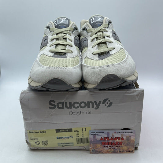 Size 6 - Saucony Shadow 6000 Megabyte Grey Brown Tan white Suede (S70571-2)