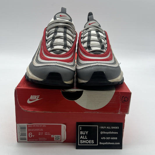 Size 6Y - Nike Air Max 97 Smoke Grey/University Red (GS)(921522 017)