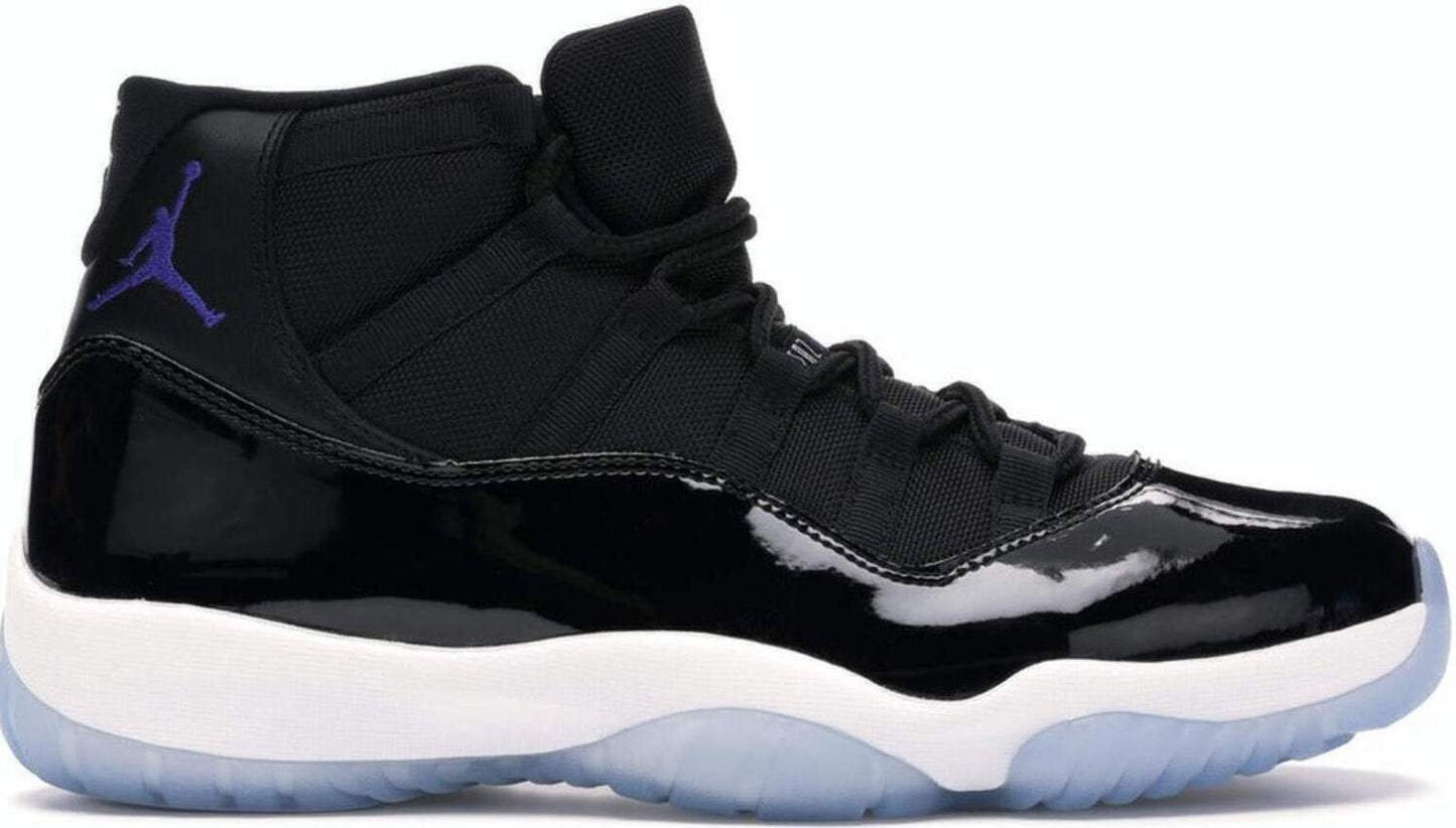 Size 7Y - Air Jordan 11 Retro High Space Jam Black Suede Leather (378038-003)