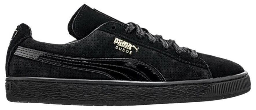 Size 9 - PUMA Nice Kicks x Suede Basket Black Gold Leather (363496-01)