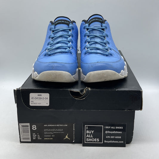 Size 8 - Air Jordan 9 Retro Low Pantone Blue Black Leather (832822-401)