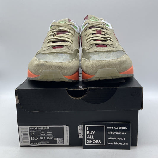 Size 12 - Nike CLOT x Air Max 1 2021 Kiss of Death Suede leather (DD1870-100)