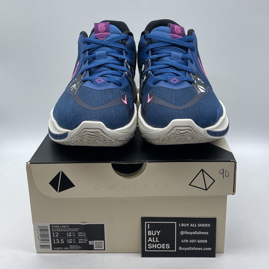 Size 12 - Nike Kyrie 5 Low Precious Stones Blue Black Suede Leather (DJ6012-400)