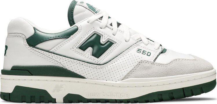 Size 10 - New Balance 550 White 2021 Green Grey Suede Leather (BB550WT1)