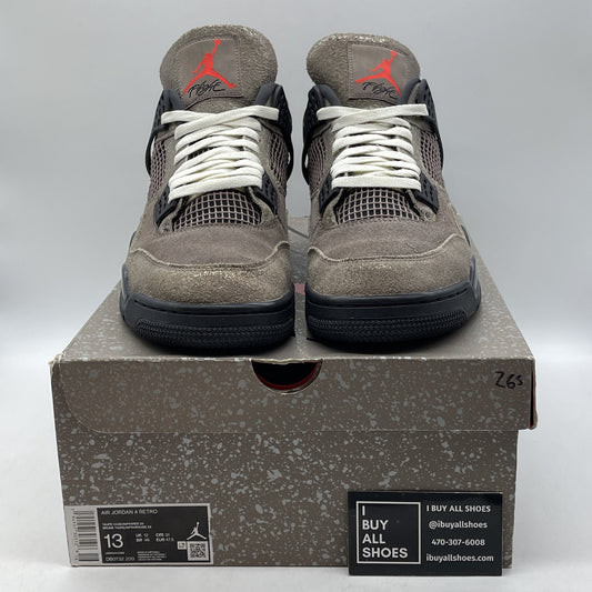 Size 13 - Jordan 4 Retro Mid Taupe Haze Brown Black Suede (DB0732-200)