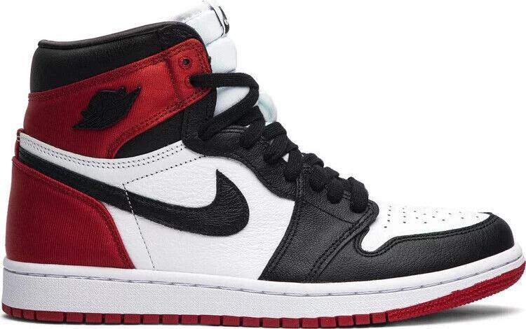 Size 11W - Air Jordan 1 Retro High Satin Black Toe (CD0461-016)