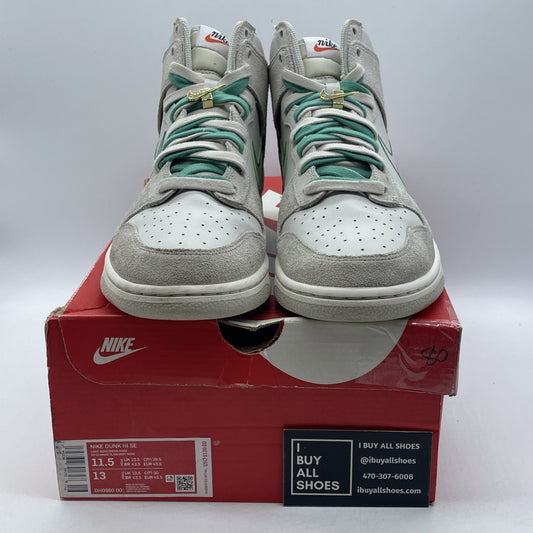 Size 11.5 - Nike Dunk SE High First Use Pack - Green Noise Suede (DH0960-001)