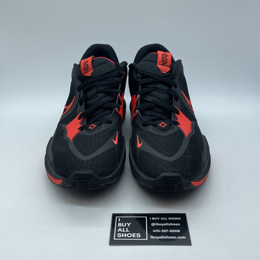 Size 12 - Nike Kyrie 5 Low Black Bright Crimson Red Suede Leather (DJ6012-004)