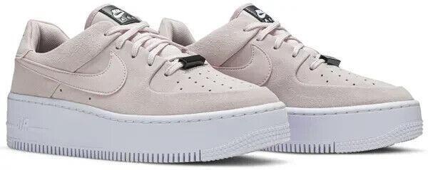 Size 9W - Nike Air Force 1 Sage Low Barely Rose Pink Black Suede (AR5339-604)