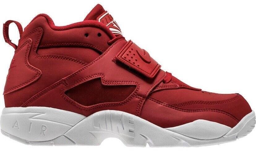 Size 12 - Nike Air Diamond Turf Gym Red White Suede (309434-600)