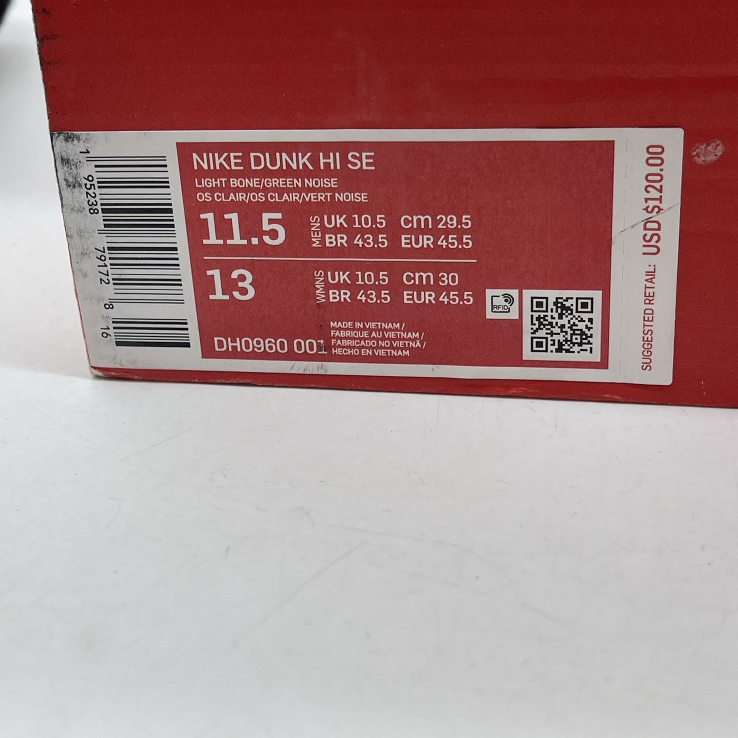 Size 11.5 - Nike Dunk SE High First Use Pack - Green Noise Suede (DH0960-001)