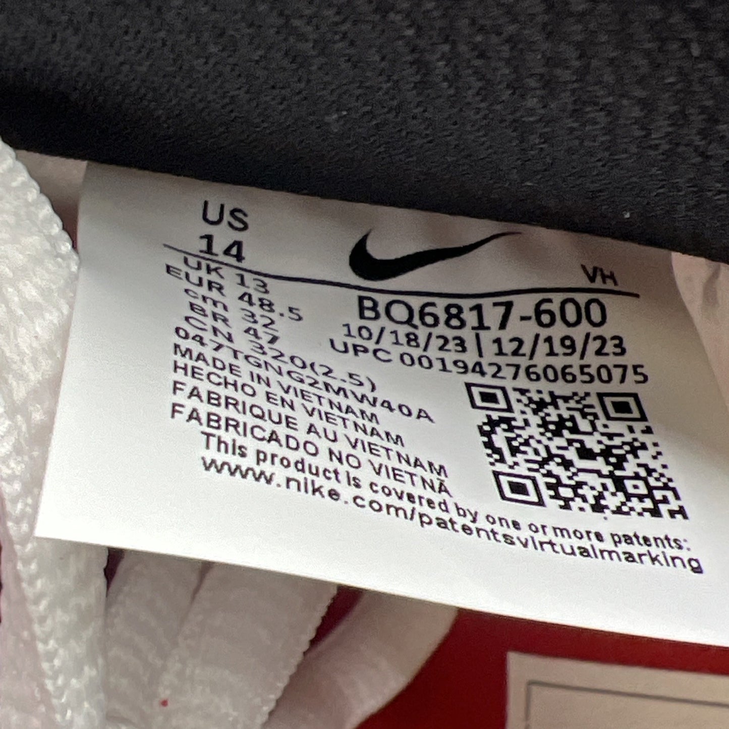 Size 14 - Nike SB Dunk Low J-Pack Chicago (BQ6817-600)