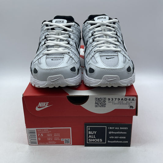 Size 7.5 - Nike P-6000 Pure Platinum White Grey Black Suede (CD6404-006)