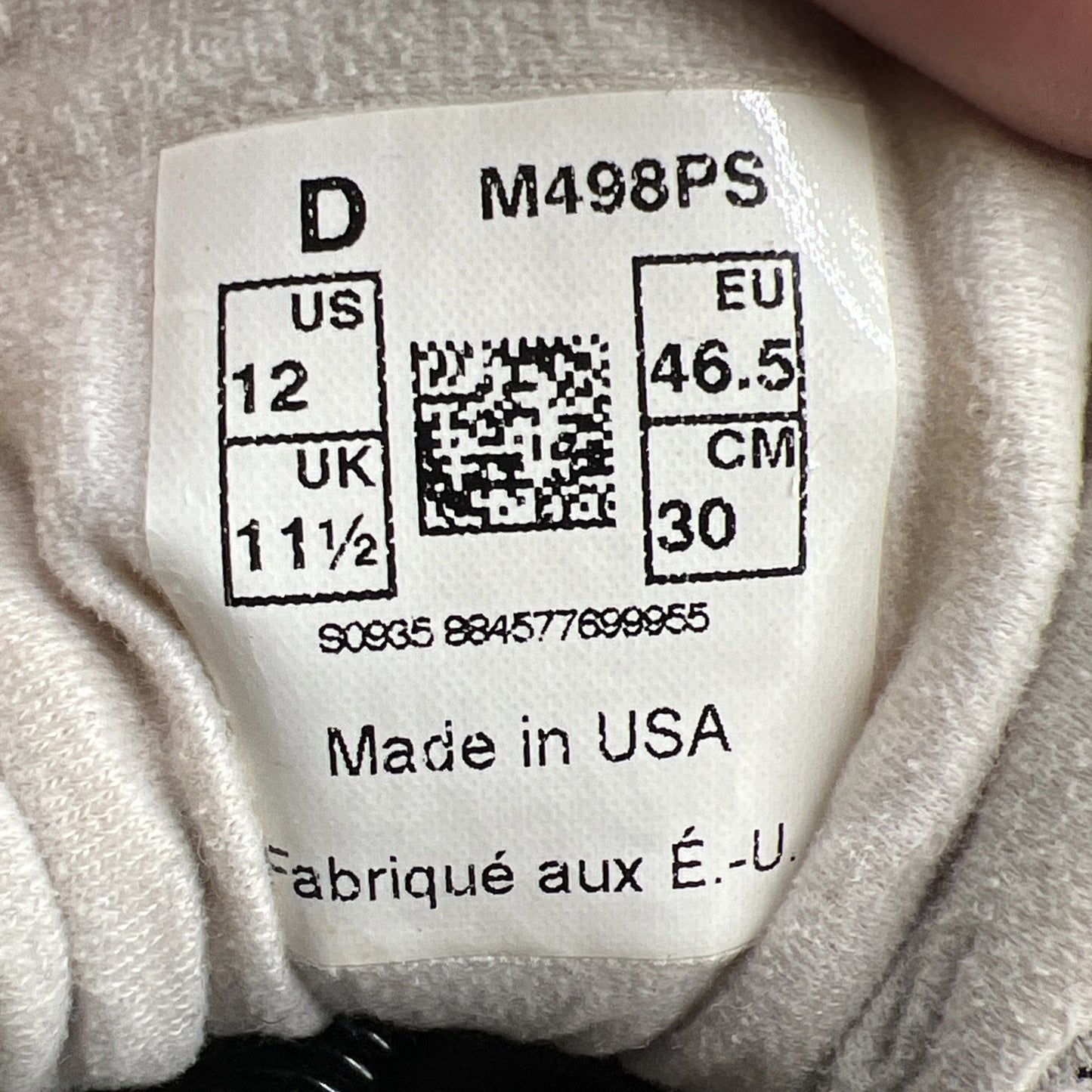 Size 12 - NEW BALANCE • VINTAGE 498 (M498PS)