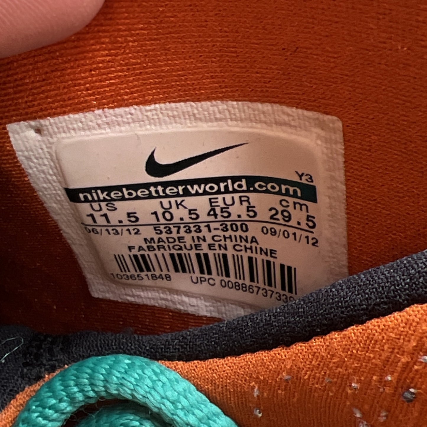 Size 11.5 - Nike Air Penny 5 Miami Dolphins (537331-300)