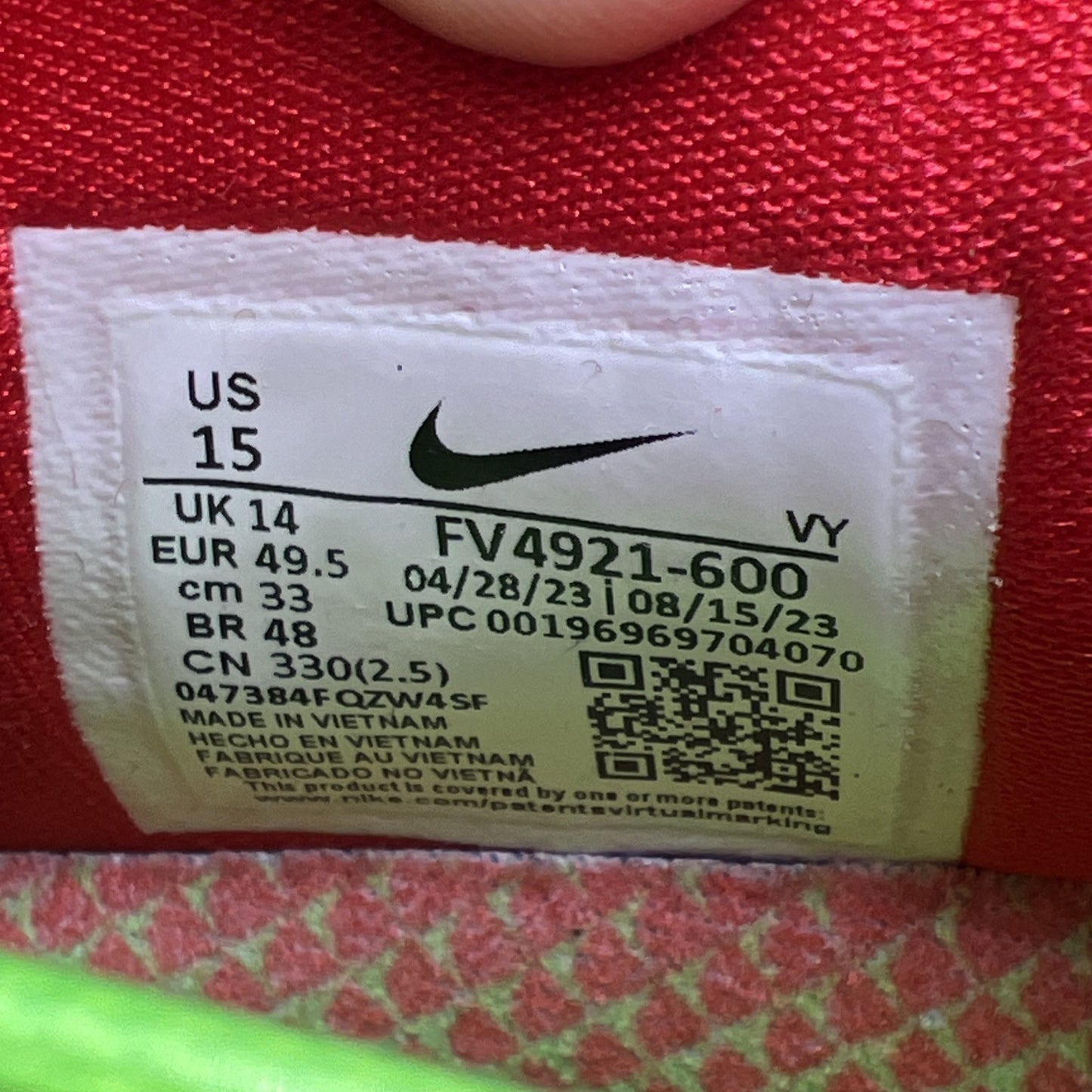 Size 15 - Nike Kobe 6 Protro Low Reverse Grinch (FV4921-600)