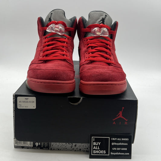 Size 9.5 - Air Jordan 5 Retro Red Suede (136027-602)