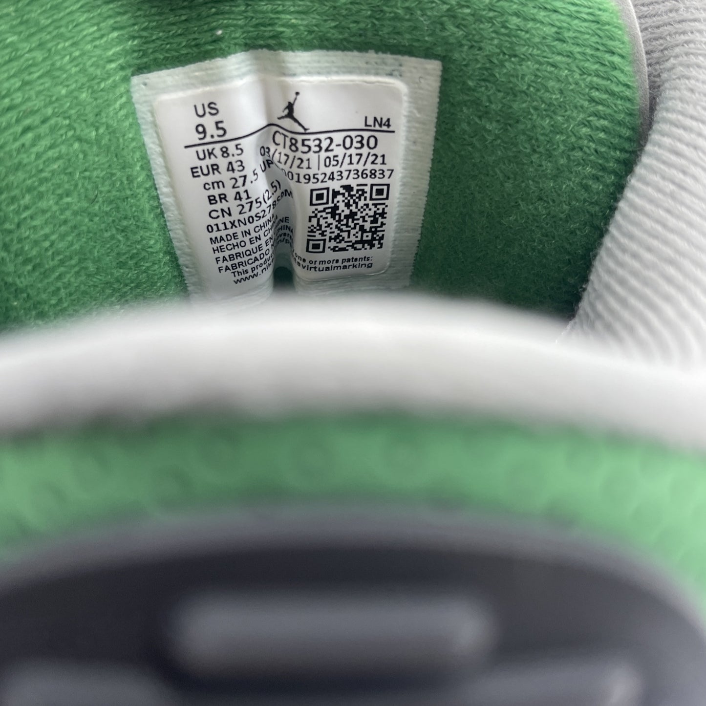 Size 9.5 - Jordan 3 Retro Mid Pine Green Black Grey Suede (CT8532-030)