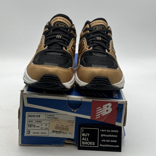Size 10.5 - New Balance 2001 Gold Black Limited Edition Shoes (M2001CB)