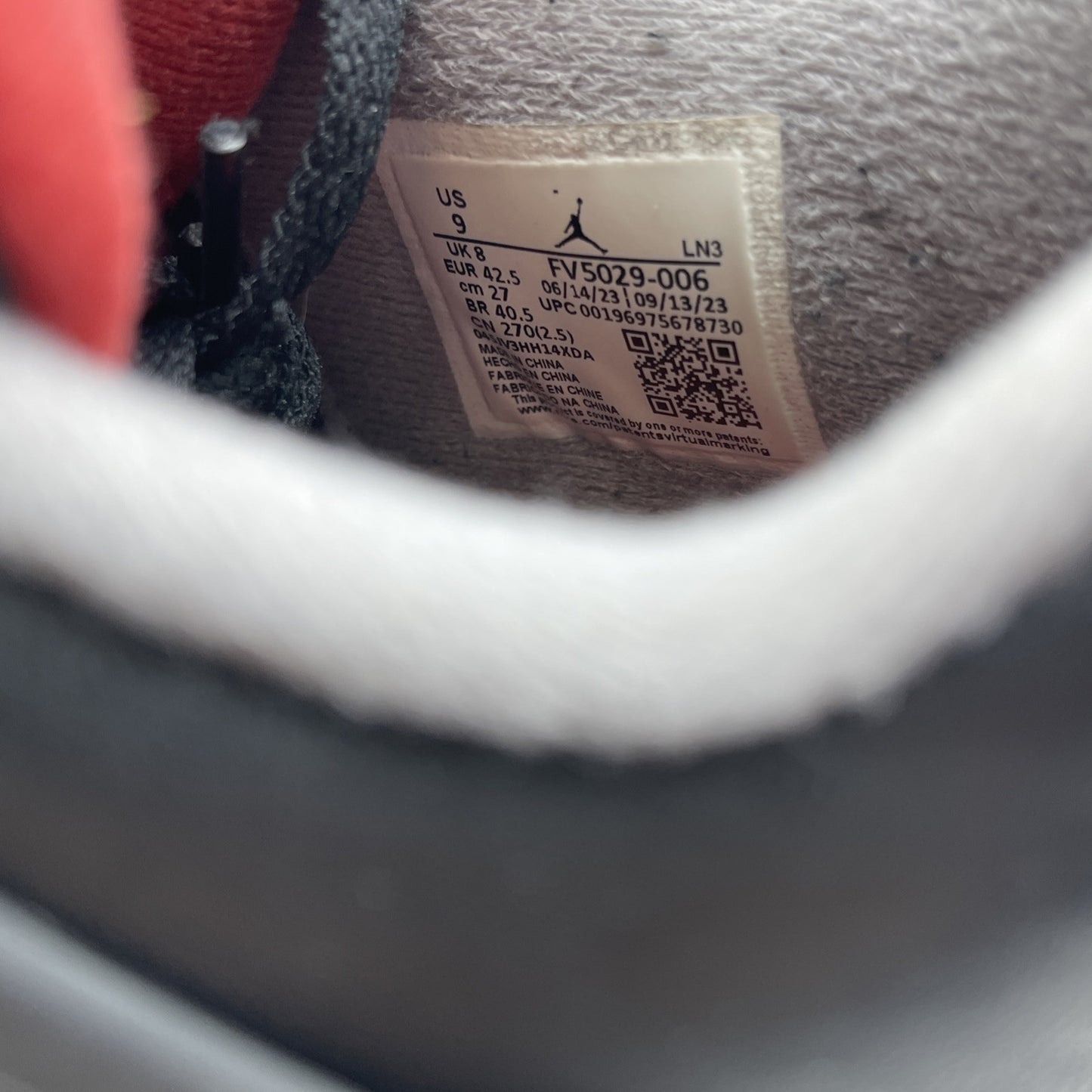 Size 9 - Air Jordan 4 Retro Bred Reimagined Black Grey Red Leather (FV5029-006)
