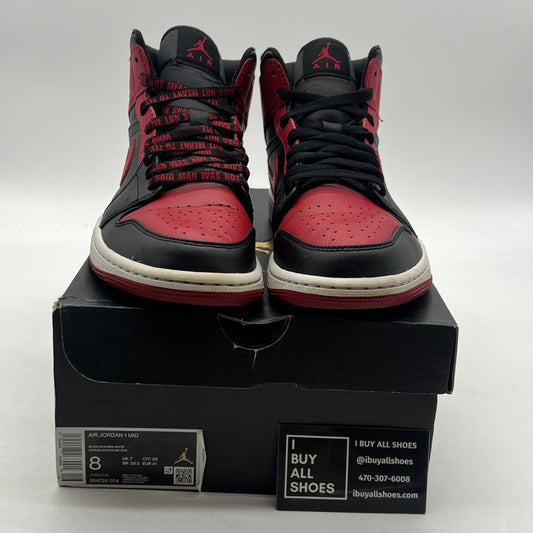 Size 8 - Air Jordan 1 Mid Banned 2020 (554724-074)