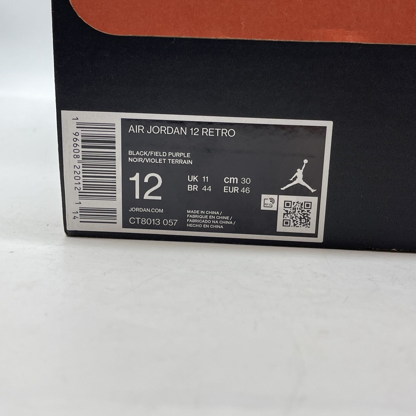 Size 12 - Jordan 12 Retro Mid Field Purple Black Leather (CT8013-057)