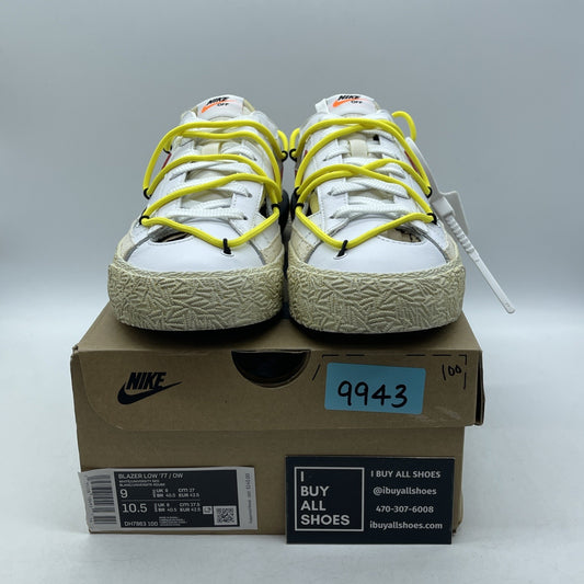 Size 9 - Nike Off-White x Blazer Low White University Red White (DH7863-100)
