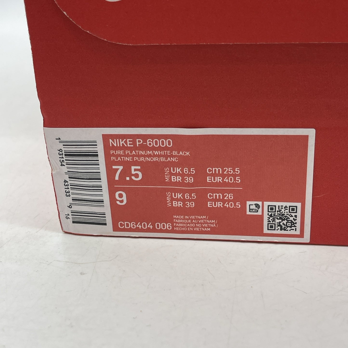 Size 7.5 - Nike P-6000 Pure Platinum White Grey Black Suede (CD6404-006)