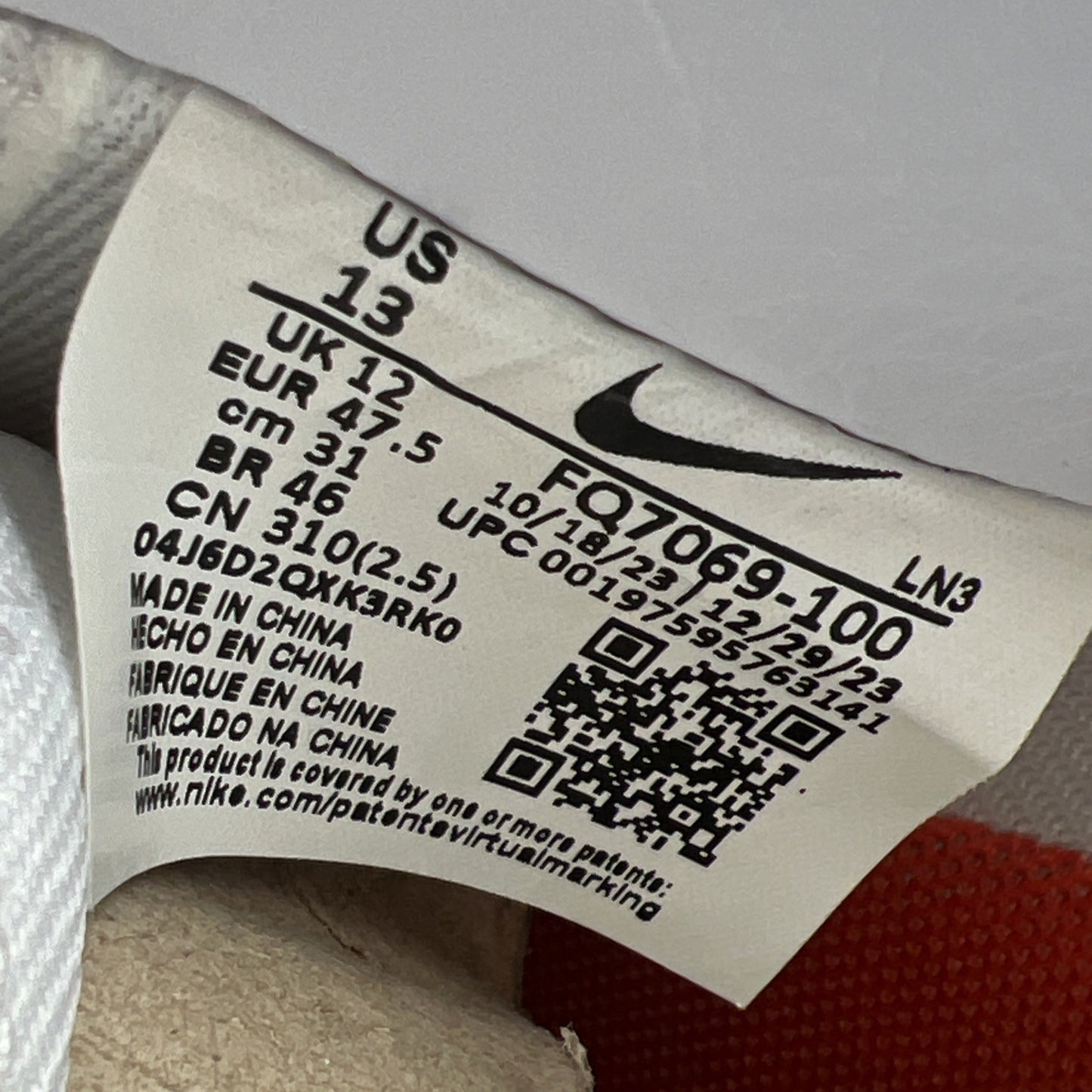 Size 13 - Nike Cactus Plant Flea Market x Air Force 1 Premium 2024 Low White