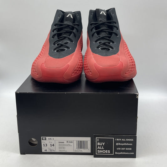 Size 13 - adidas AE 1 Pure Ruby Red Black White Suede (IG6669)