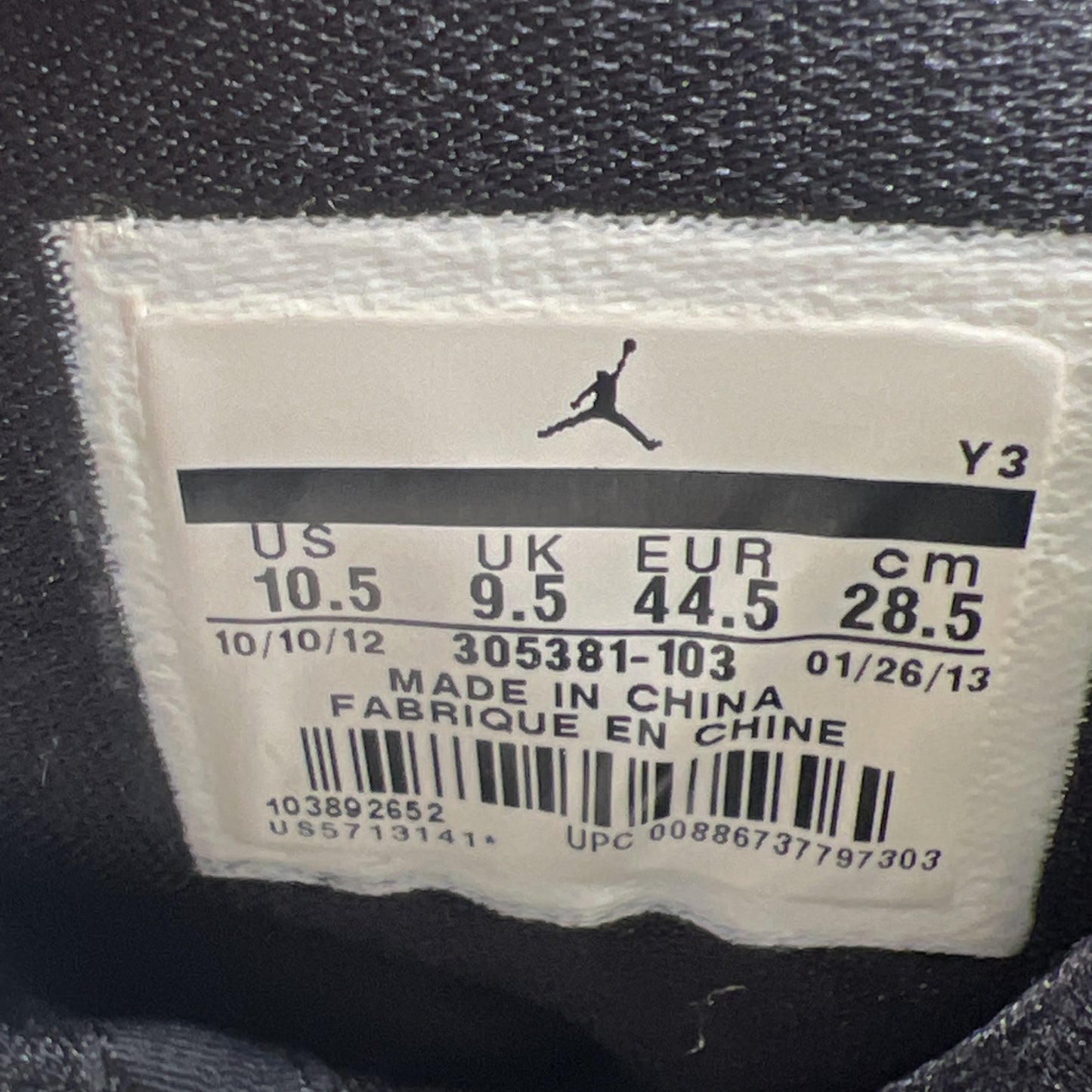 Size 10.5 - Air Jordan 8 Retro White 2013 (305381-103)