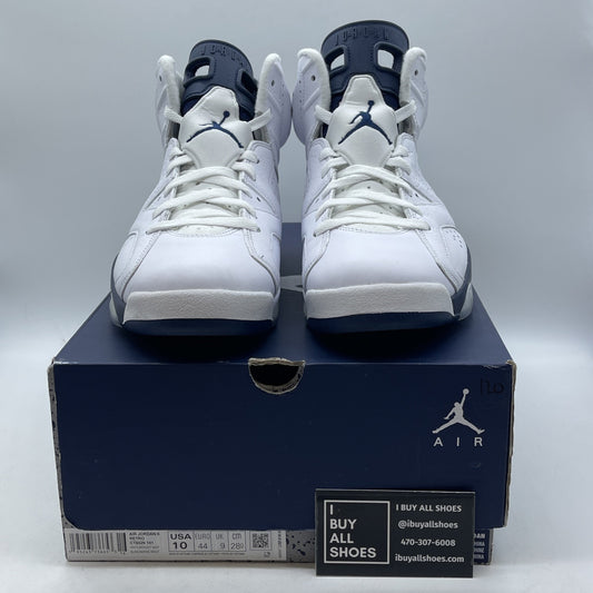 Size 10 - Jordan 6 Retro Midnight Navy White Leather (CT8529-141)