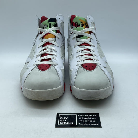 Size 13 - Air Jordan 7 Retro 2015 Hare White Red Suede Leather (304775-125)