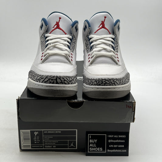 Size 9.5 - Air Jordan 3 Retro 2001 True Blue (136064-141)