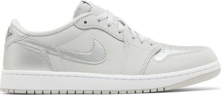 Size 10.5 - Air Jordan 1 Retro OG Low Metallic Silver Grey Suede (CZ0790-002)