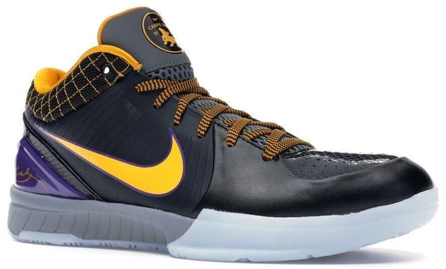 Size 14 - Nike Zoom Kobe 4 2009 Carpe Diem Black Yellow Leather (344335-001)