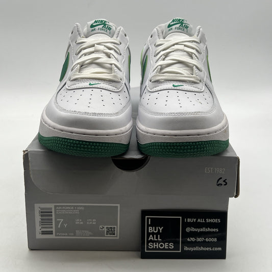 Size 7Y - Nike Air Force 1 White Green Malachite (FV5948-103)