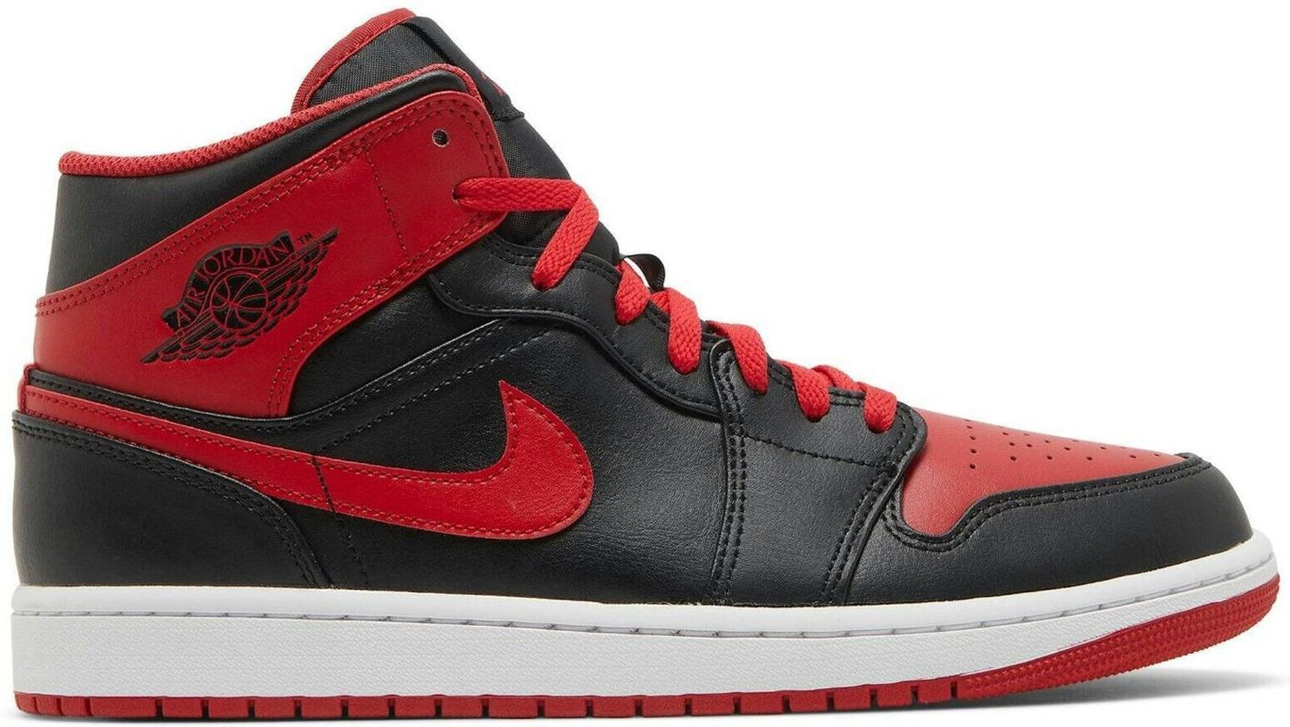 Size 9 - Jordan 1 Mid Alternate Bred Red Black Leather (DQ8426-060)