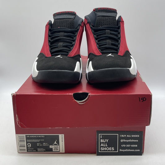 Size 9 - Air Jordan 14 Retro Gym Red Black White Suede (487471-006)