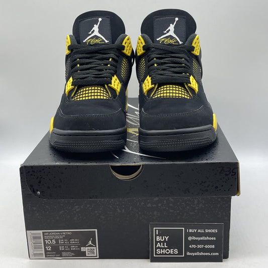 Size 10.5 - Jordan 4 Retro Mid Thunder Yellow White Black Suede (DH6927-017)