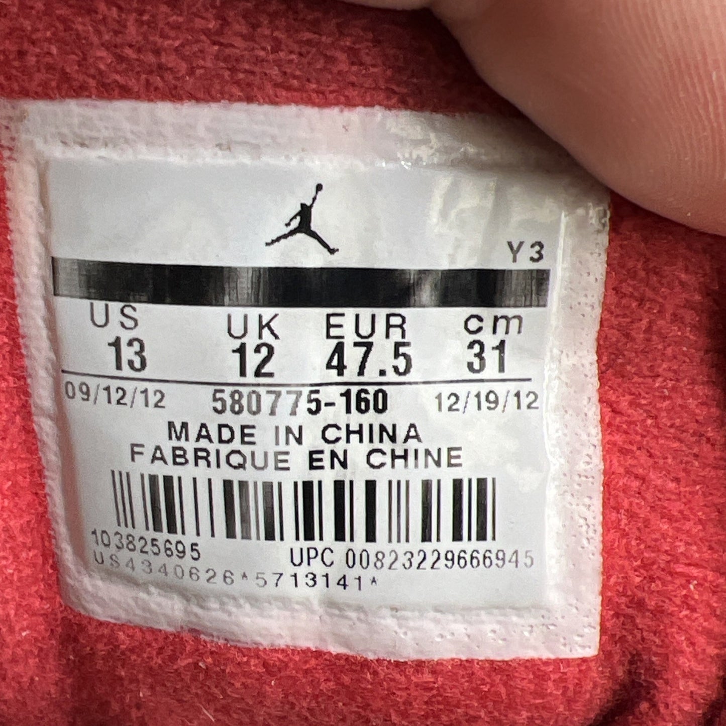 Size 13 - Air Jordan 3 88 2013 (580775-160)