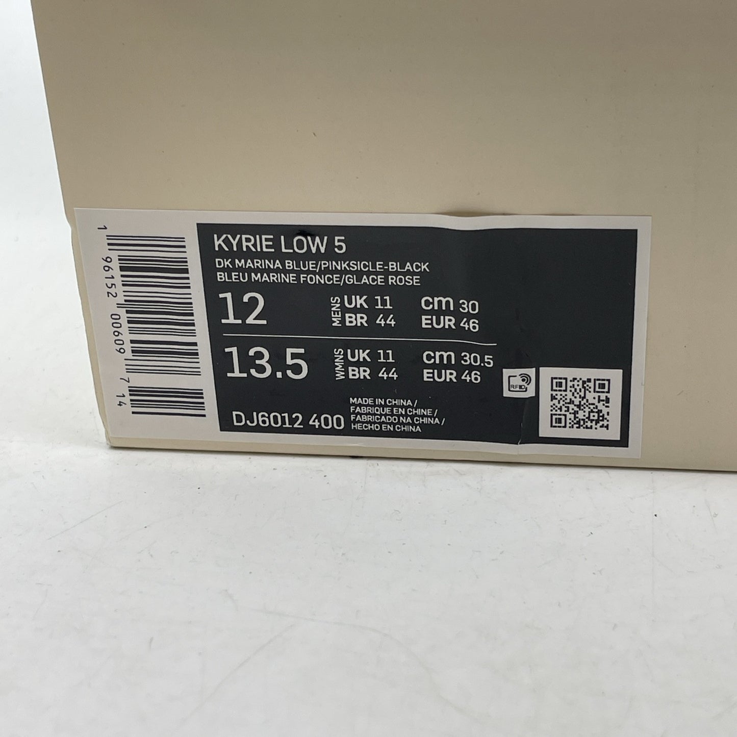 Size 12 - Nike Kyrie 5 Low Precious Stones Blue Black Suede Leather (DJ6012-400)