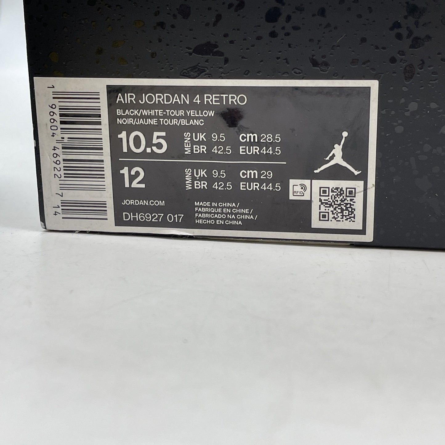 Size 10.5 - Jordan 4 Retro Mid Thunder Yellow White Black Suede (DH6927-017)