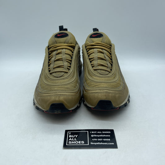 Size 11 - Nike Air Max 97 OG QS Metallic Gold Black Red Suede (884421-700)