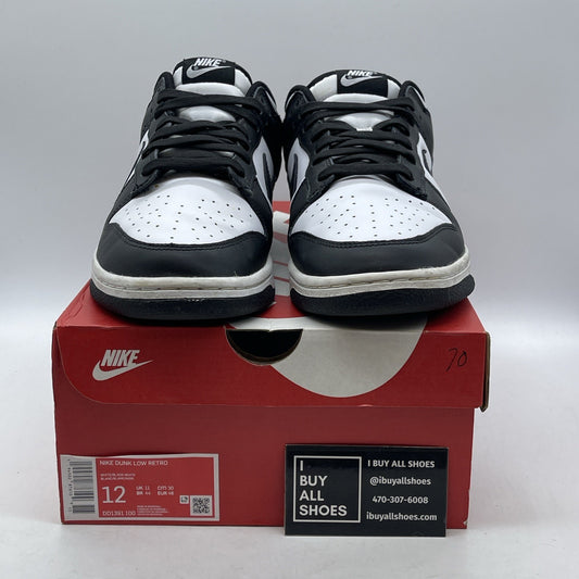 Size 12 - Nike Dunk Low Black White Leather (DD1391-100)
